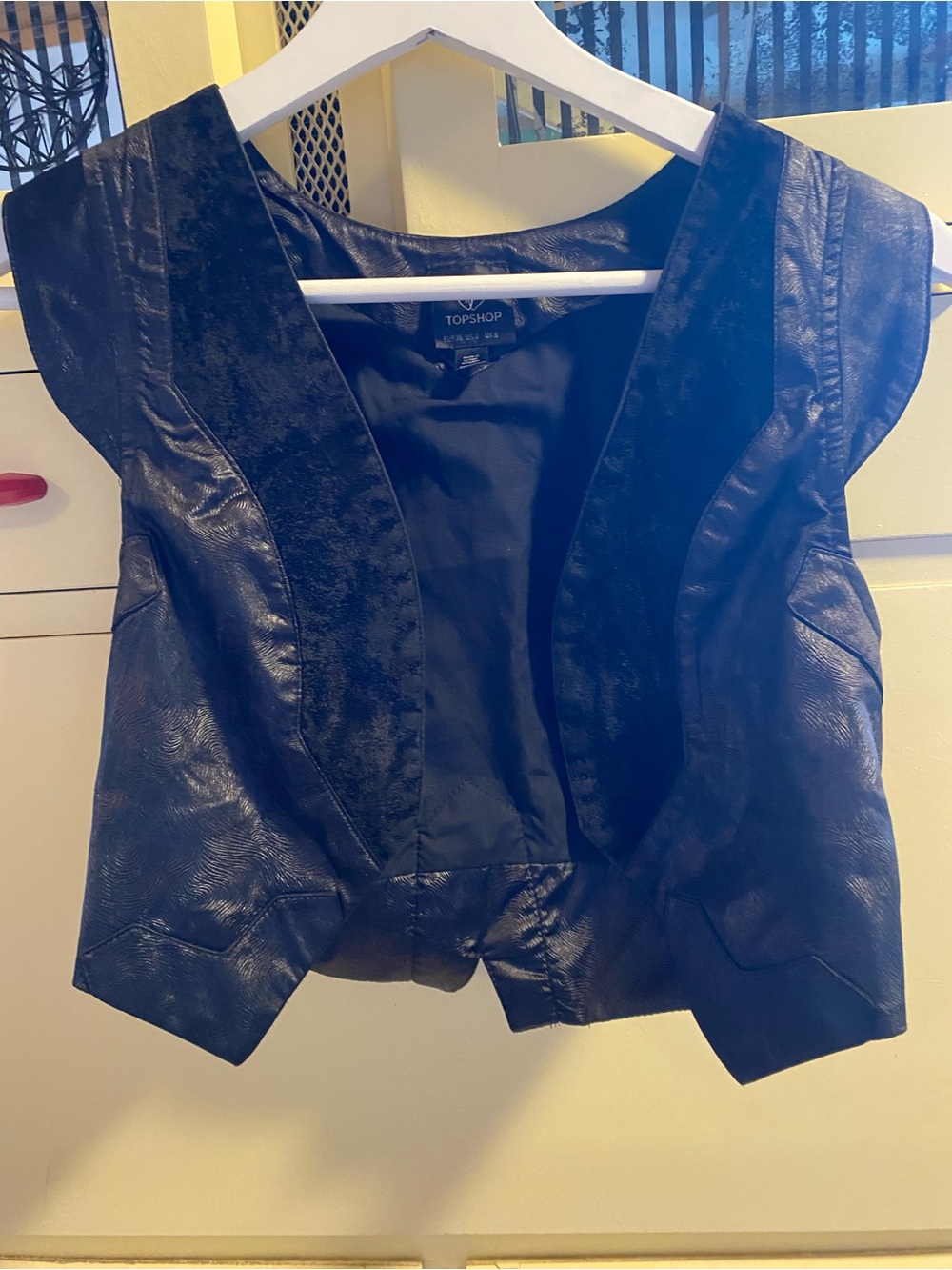 Y2K KATE MOSS x TOPSHOP Collab Faux Leather/Suede Vest